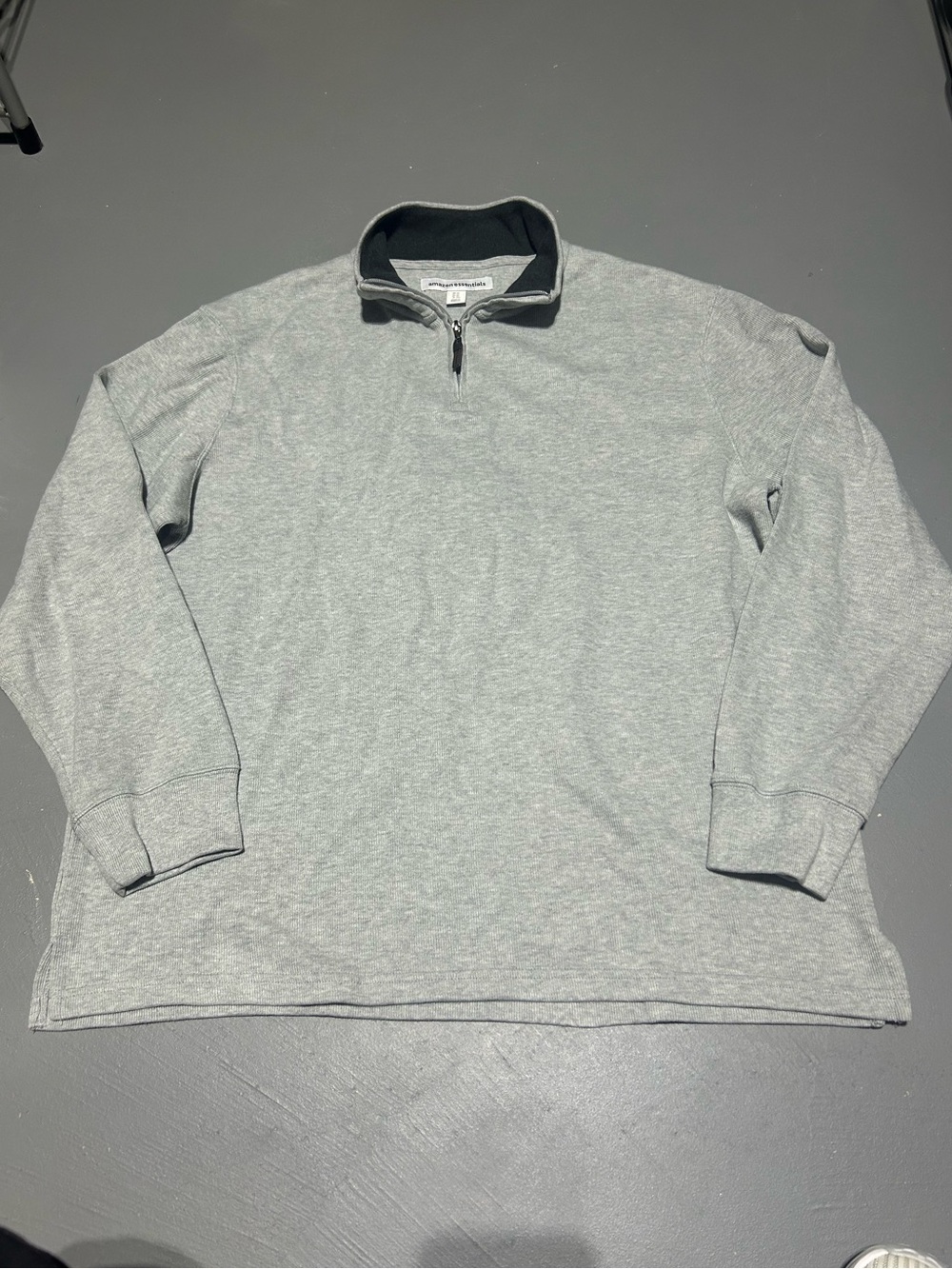 Amazon Essentials Gray Quarter Zip Sweater (Men’s Size XL)